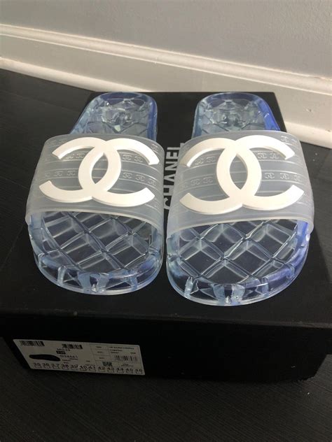 chanel slides for men|chanel clear pool slides.